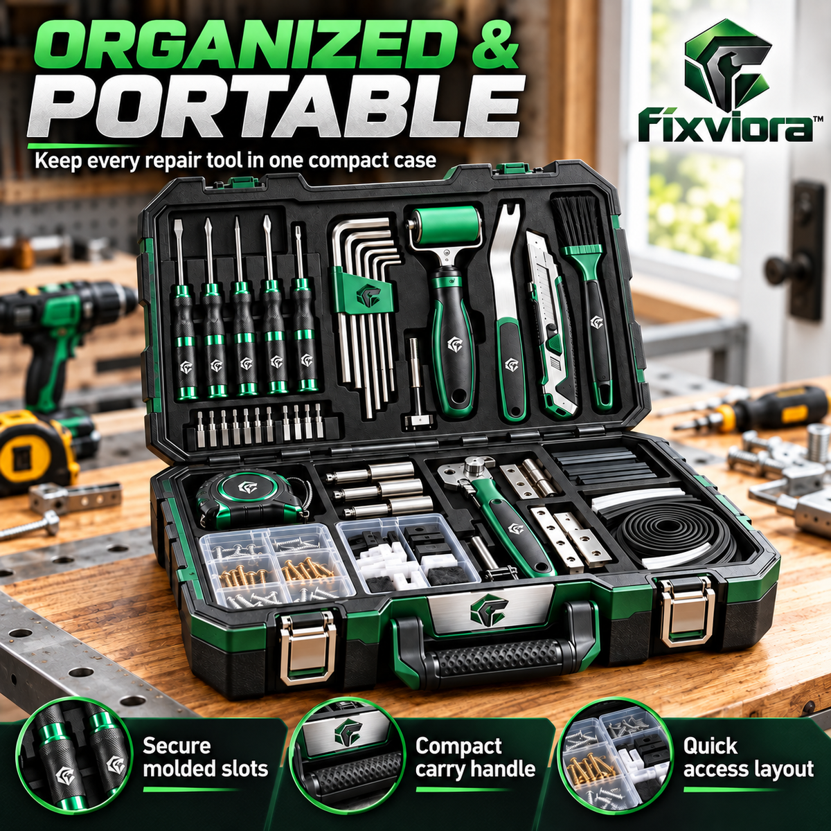 fixviora™ Door & Window Repair Tool Kit with Complete Maintenance Accessories