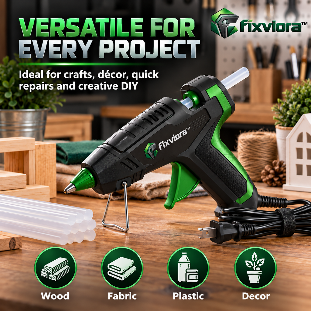 fixviora™ Fast Heating Hot Glue Gun for Crafts, Repairs & DIY Projects