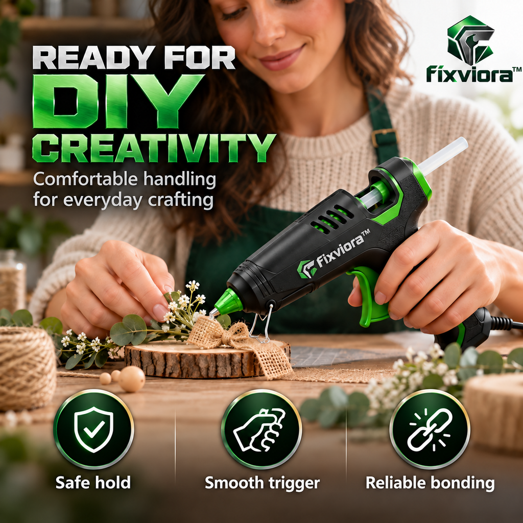 fixviora™ Fast Heating Hot Glue Gun for Crafts, Repairs & DIY Projects