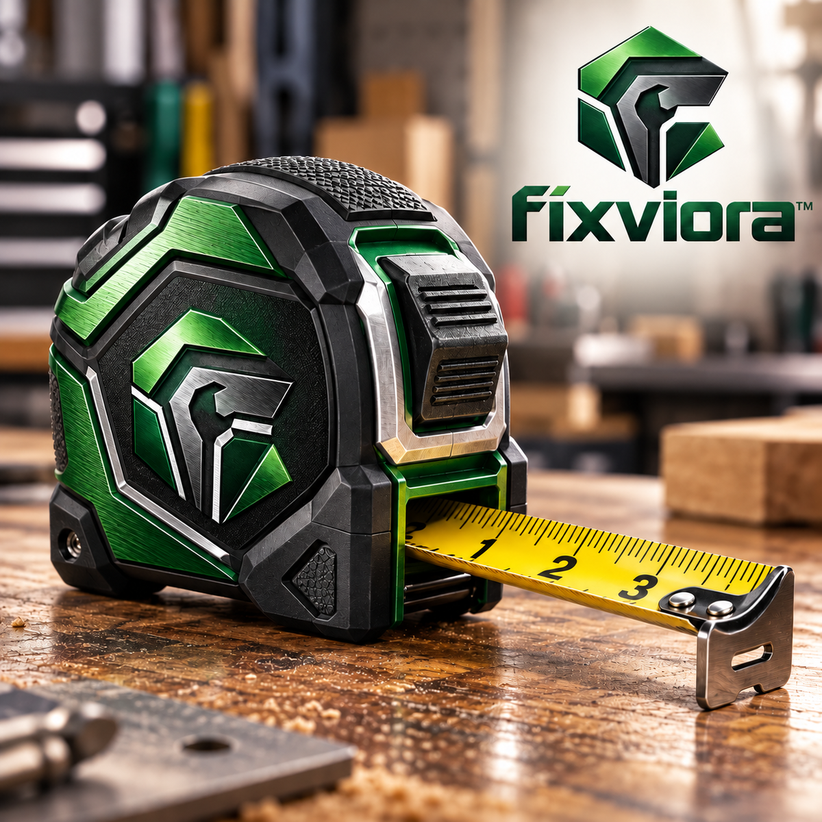fixviora™ Professional Measuring Tape with Durable Housing & Accurate Scale Design