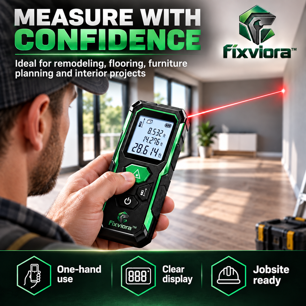 fixviora™ Digital Laser Distance Meter for Fast & Reliable Measurements