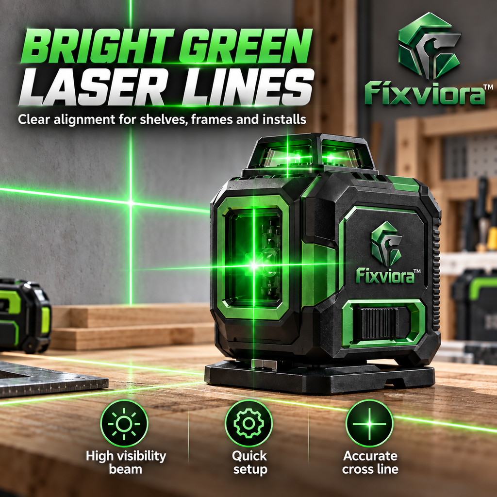 fixviora™ Laser Level Tool for Accurate Alignment & Easy Installation