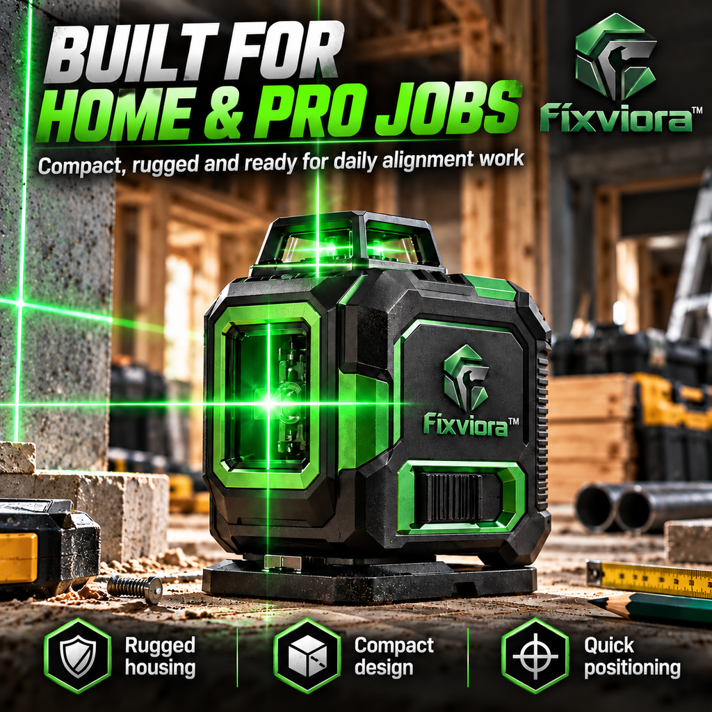 fixviora™ Laser Level Tool for Accurate Alignment & Easy Installation