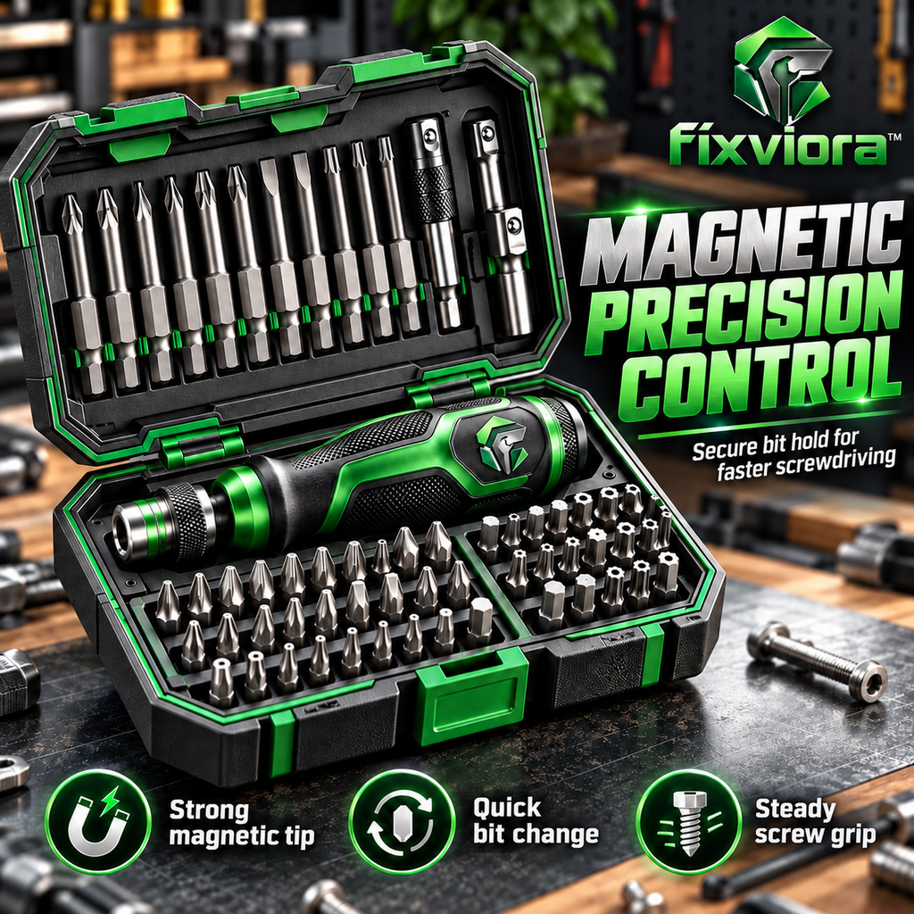 fixviora™ Magnetic Screwdriver Set with Multi-Bit Selection & Precision Handling