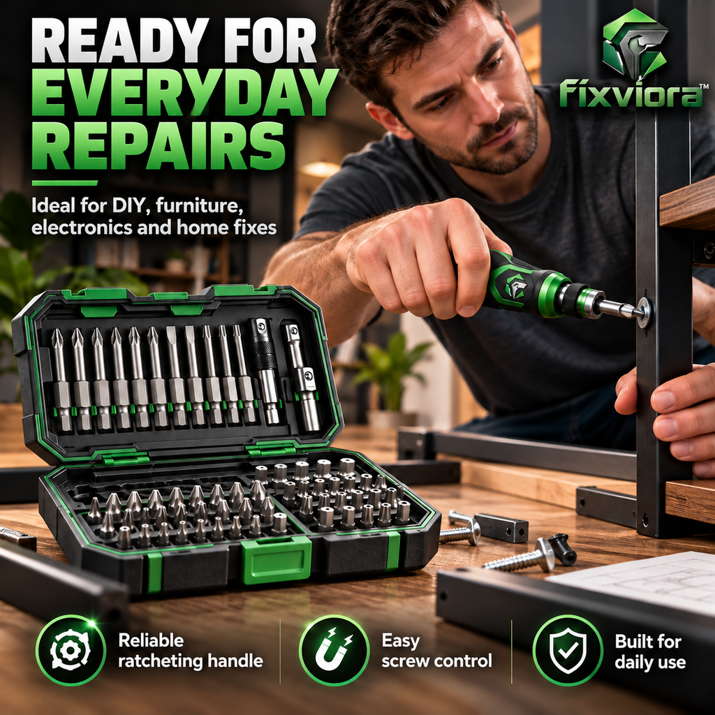 fixviora™ Magnetic Screwdriver Set with Multi-Bit Selection & Precision Handling
