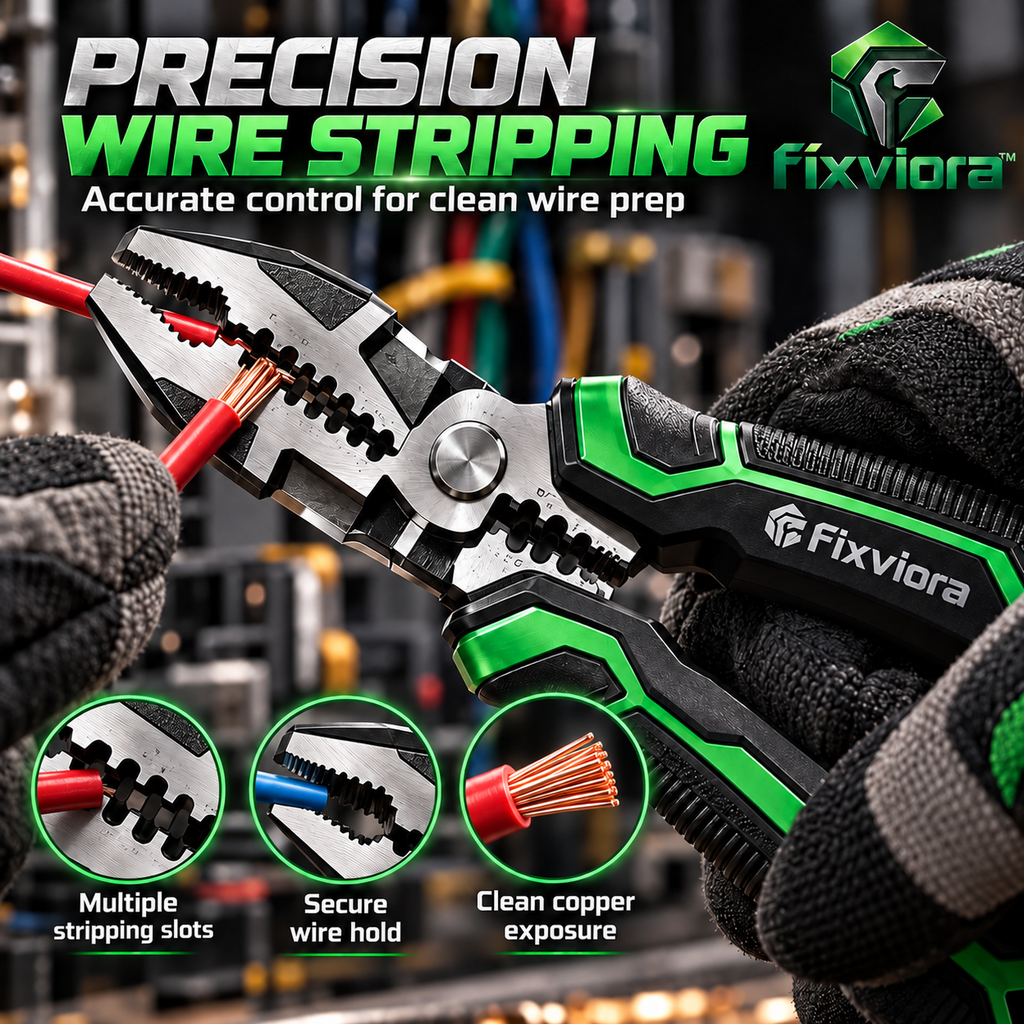 fixviora™ Multi-Function Electrical Pliers for Cutting, Stripping & Repair Tasks